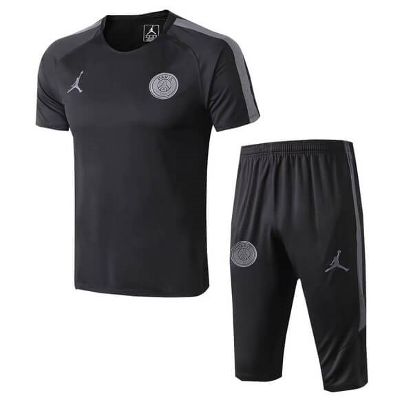 JORDAN Trikot Trainingsshirt Paris Saint Germain Komplett Set 2018-19 Schwarz Grau